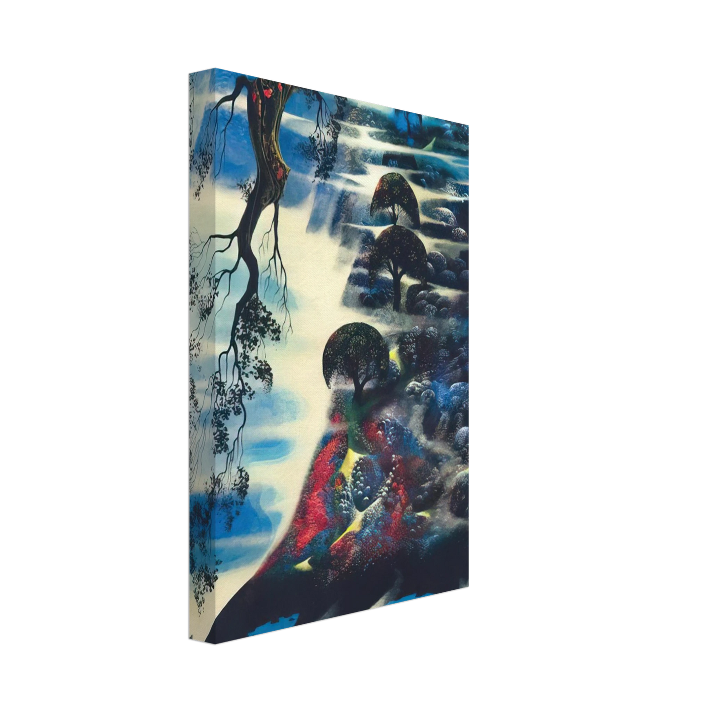 Eyvind Earle - Summer Morning Mist Canvas - 70x100 cm / 28x40 inches-canvas