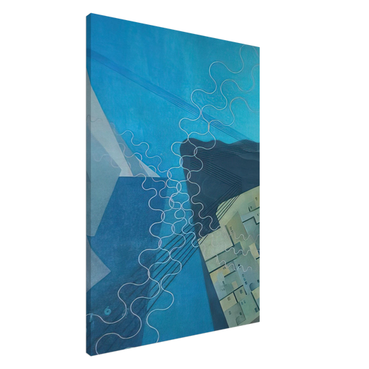 Benedetta Cappa - Synthesis of Telegraphic and Telephonic Communications - 1933 - 1934 Palermo, Sicily, Italy Canvas - 20x30 cm / 8x12 inches-canvas