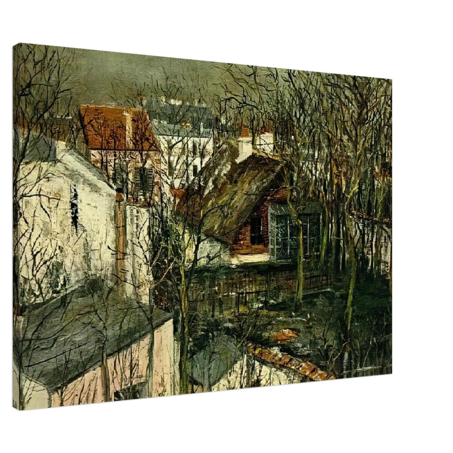 Maurice Utrillo - THE BERLIOZ HOUSE Canvas - 20x30 cm / 8x12 inches-canvas