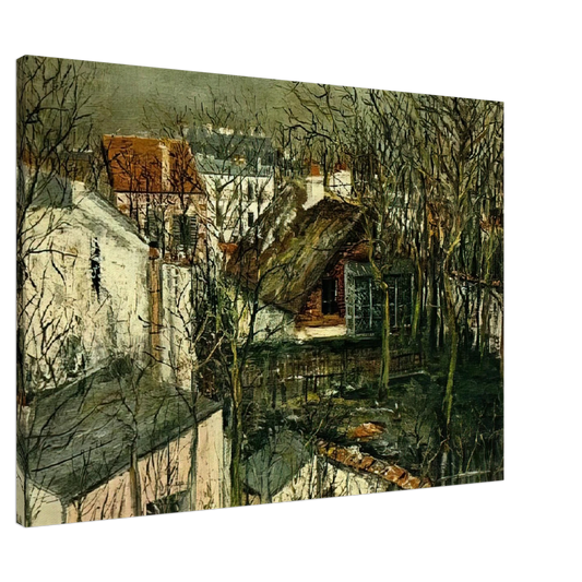 Maurice Utrillo - THE BERLIOZ HOUSE Canvas - 20x30 cm / 8x12 inches-canvas