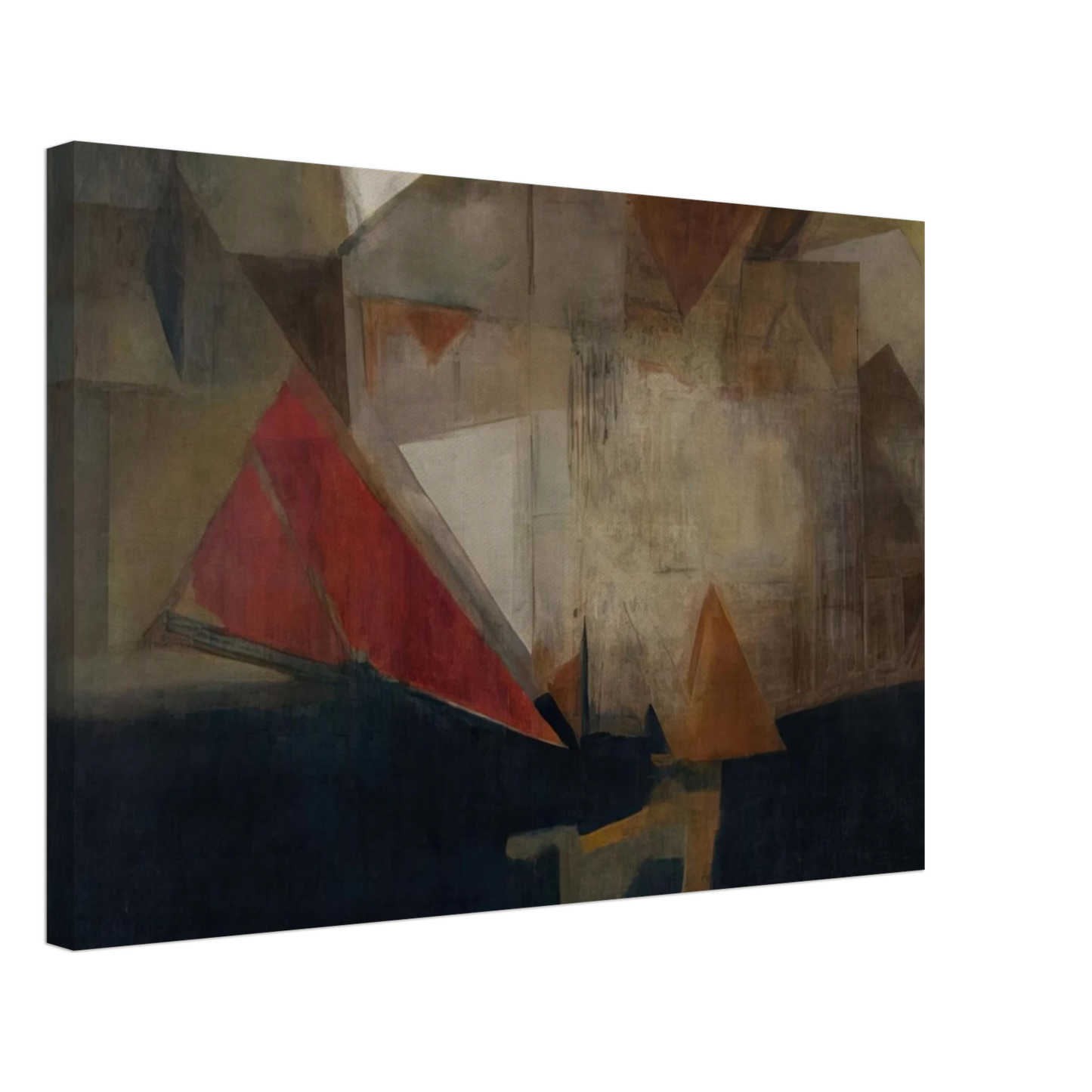 Nasreen Mohamedi - Untitled - 1963 Canvas - 40x60 cm / 16x24 inches-canvas