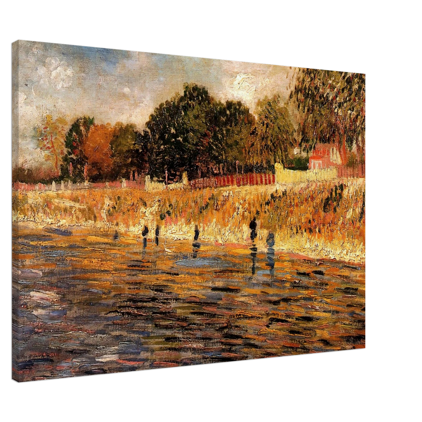 Vincent van Gogh - The Banks of the Seine Canvas - 20x30 cm / 8x12 inches-canvas