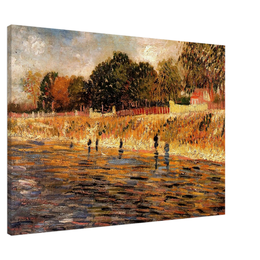 Vincent van Gogh - The Banks of the Seine Canvas - 20x30 cm / 8x12 inches-canvas