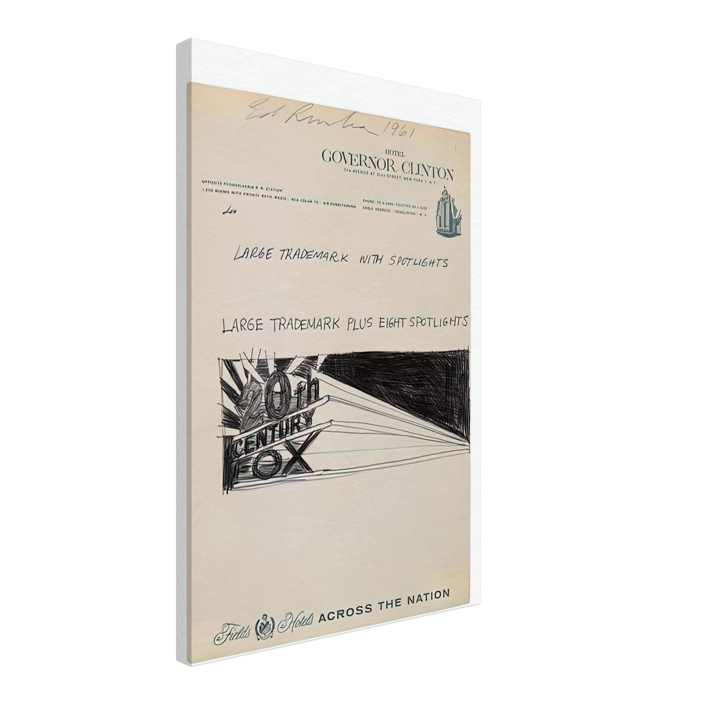 Edward Ruscha - TRADEMARCK SKETCH 1961 Canvas - 70x100 cm / 28x40 inches-canvas