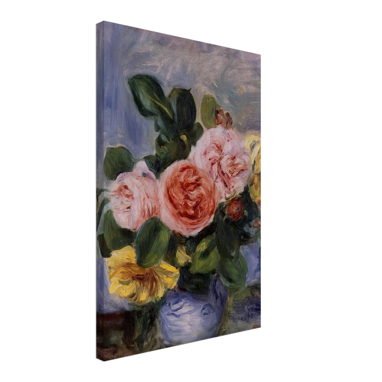 Pierre-Auguste Renoir - Roses in a Vase Canvas - 40x60 cm / 16x24 inches-canvas