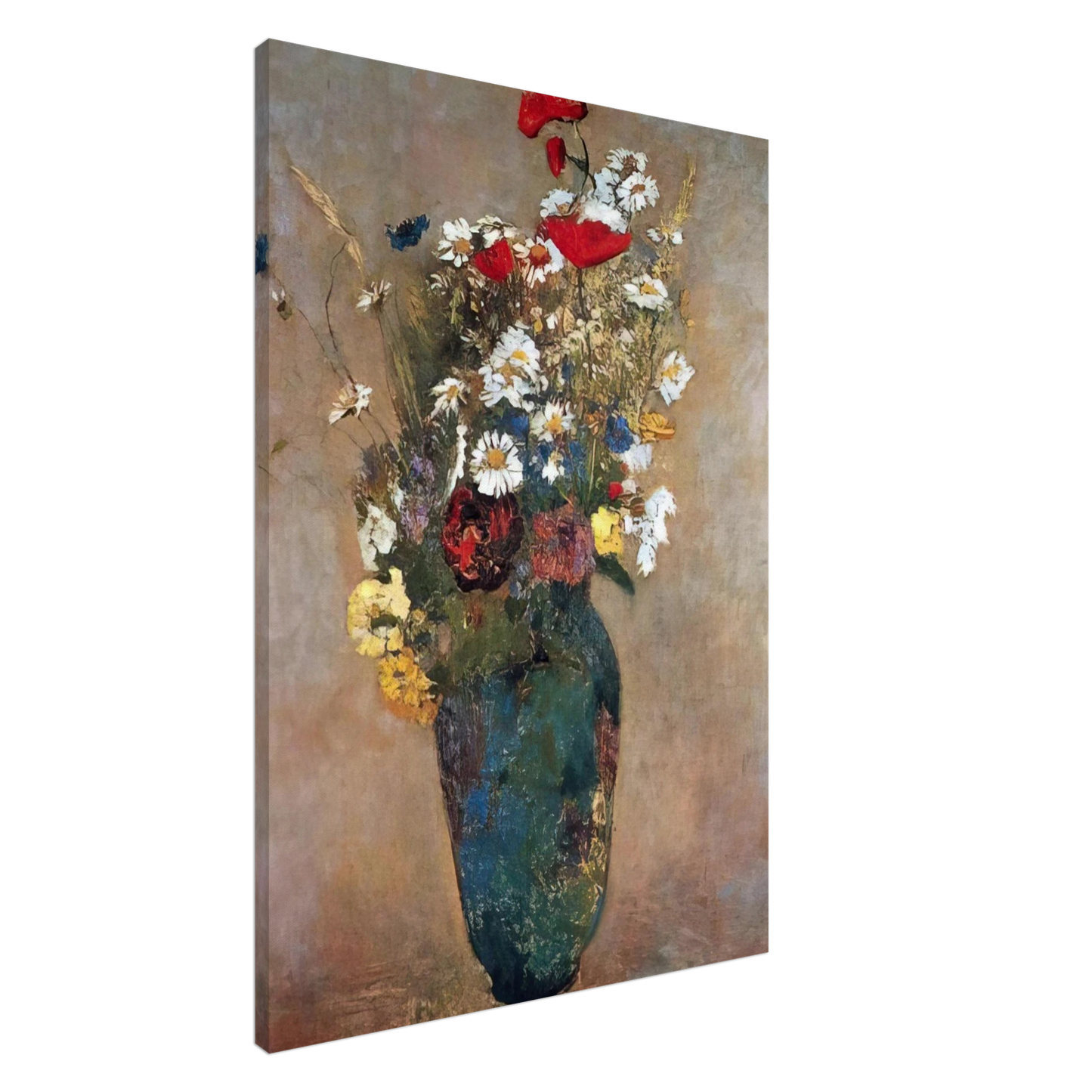 Odilon Redon - VASE WITH FLOWERS Canvas - 20x30 cm / 8x12 inches-canvas