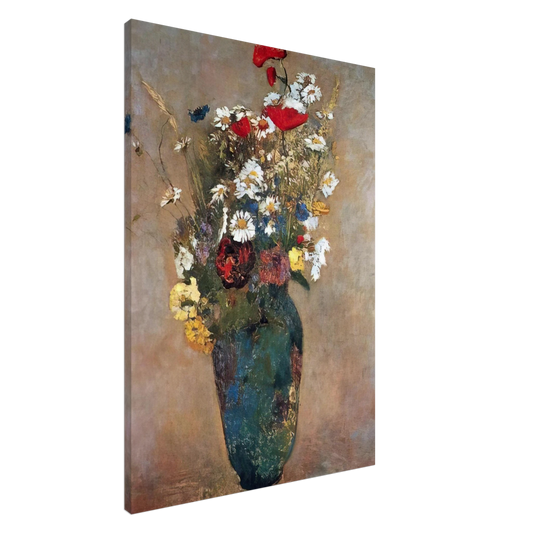 Odilon Redon - VASE WITH FLOWERS Canvas - 20x30 cm / 8x12 inches-canvas