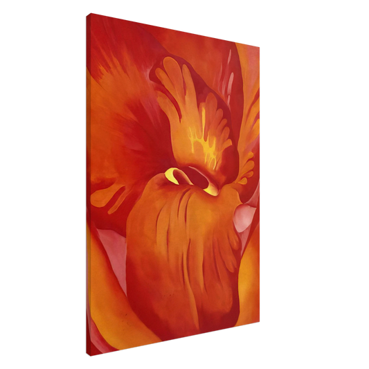 Georgia O'Keeffe - Canna Red and Orange Canvas - 20x30 cm / 8x12 inches-canvas