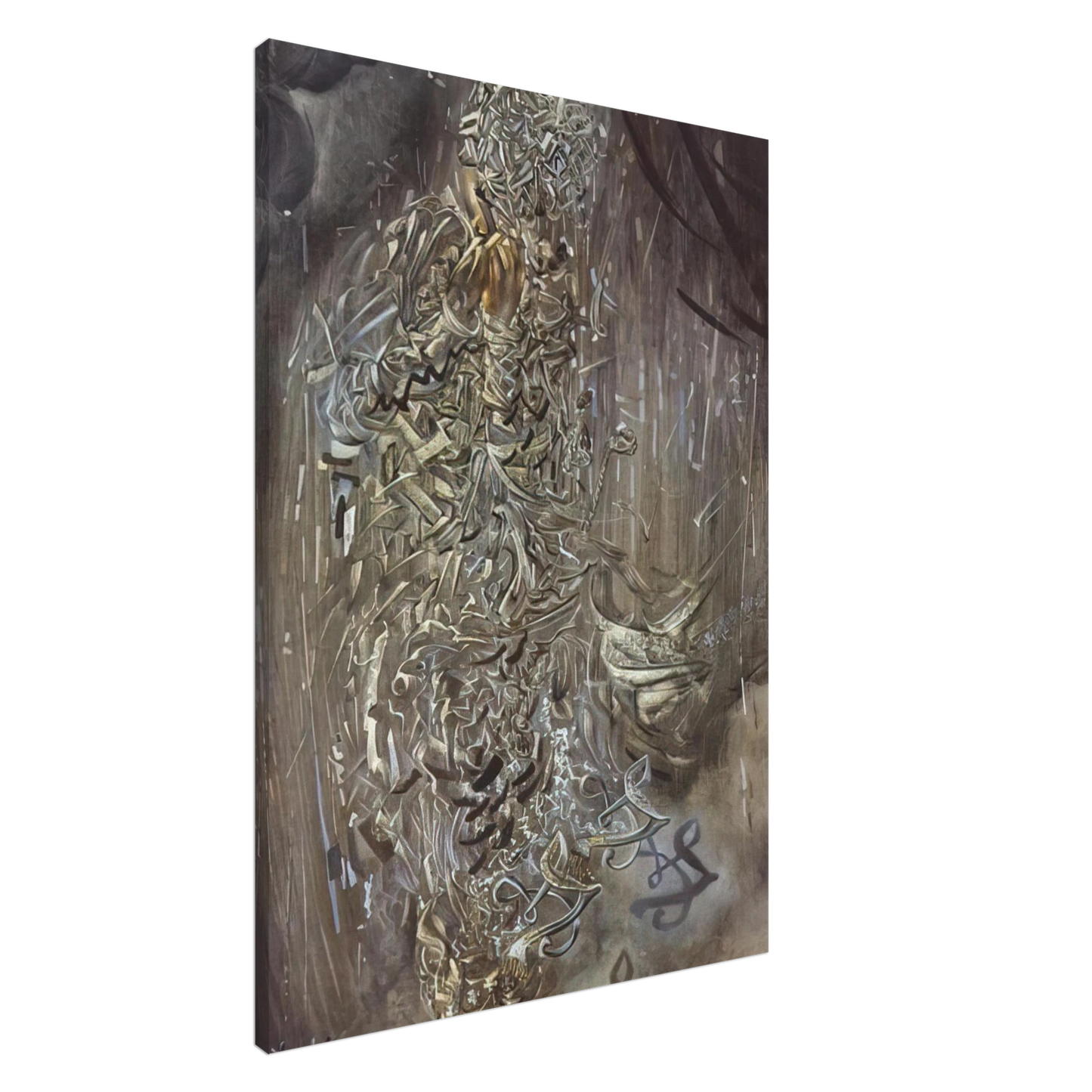 Salvador Dali - SAINT SURROUNDED BY THREE PI MESONS Canvas - 20x30 cm / 8x12 inches-canvas