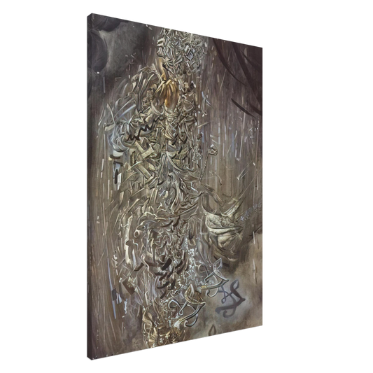 Salvador Dali - SAINT SURROUNDED BY THREE PI MESONS Canvas - 20x30 cm / 8x12 inches-canvas