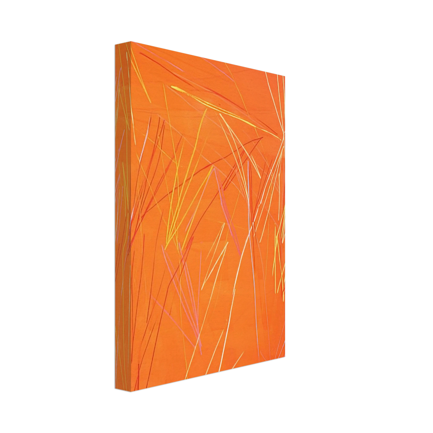 Ronnie Landfield - Fire Flute - 1974 Canvas - 40x60 cm / 16x24 inches-canvas