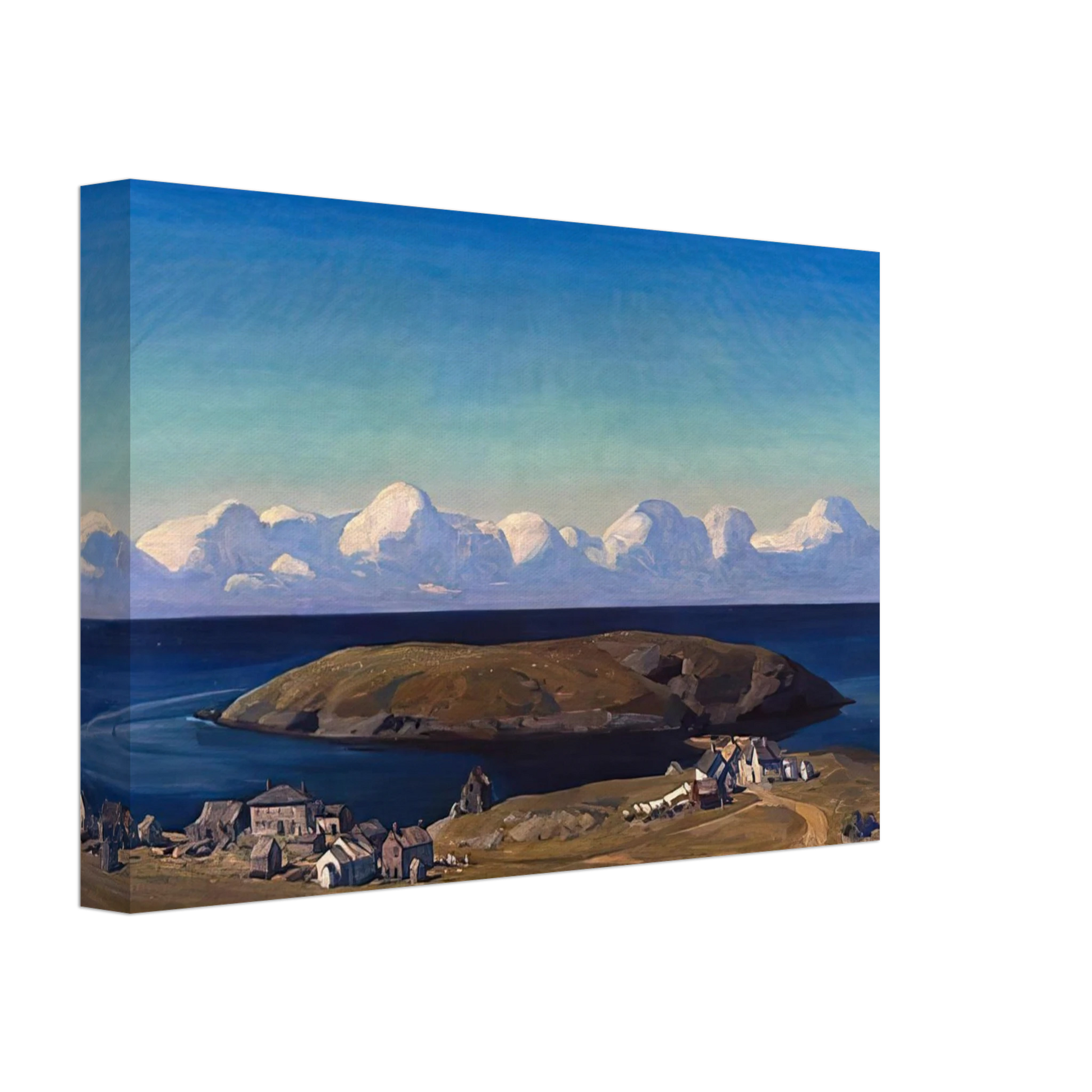 Rockwell Kent - Island Village, Coast of Maine Canvas - 40x60 cm / 16x24 inches-canvas
