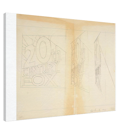 Edward Ruscha - TRADEMARK STUDY 2 1962 Canvas - 20x30 cm / 8x12 inches-canvas