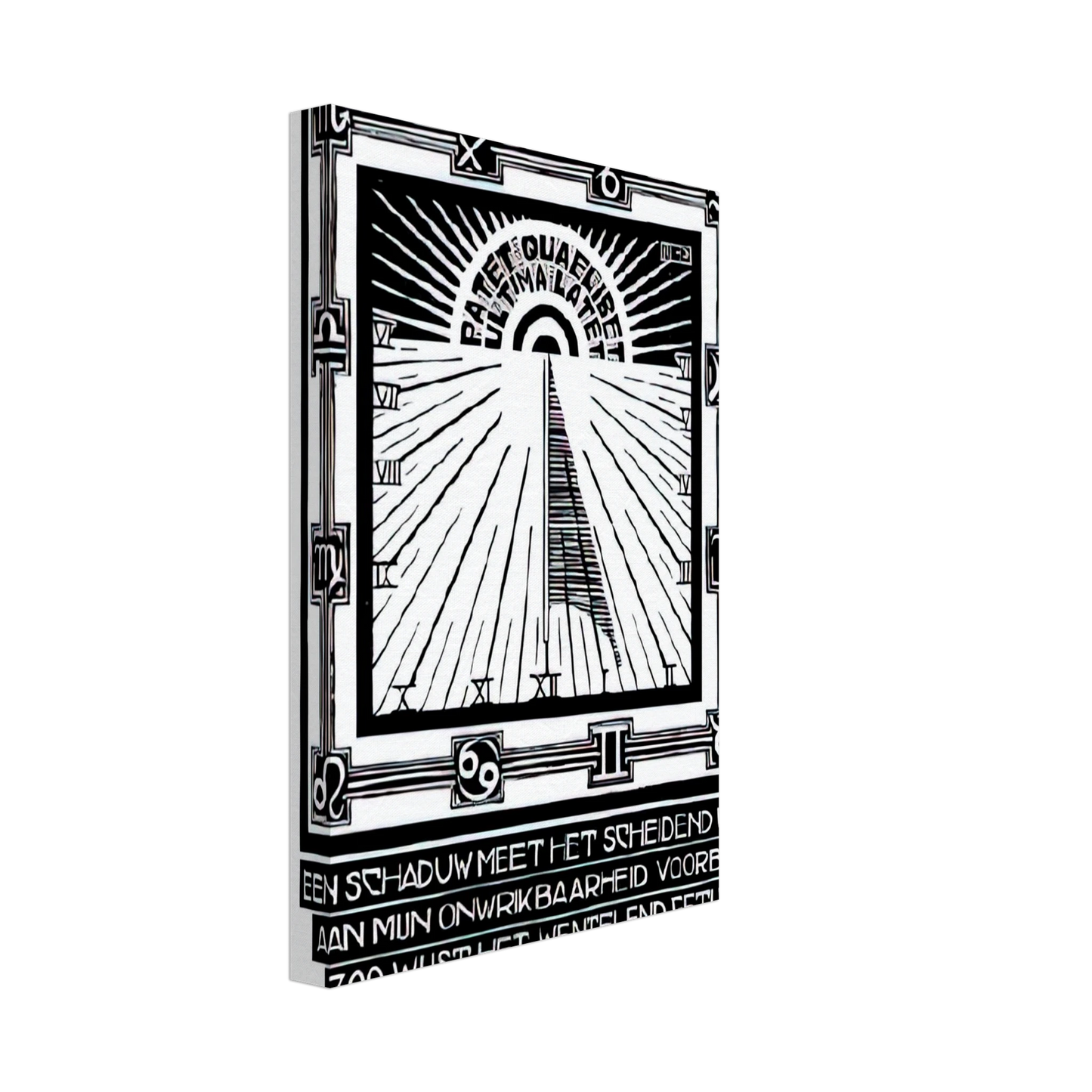 MC Escher - SUNDIAL XXIV EMBLEMATA REJECTED PLATE 1931 Canvas - 70x100 cm / 28x40 inches-canvas