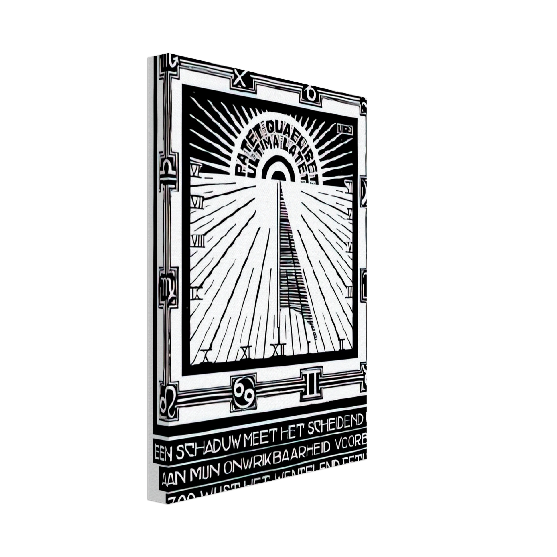 MC Escher - SUNDIAL XXIV EMBLEMATA REJECTED PLATE 1931 Canvas - 70x100 cm / 28x40 inches-canvas