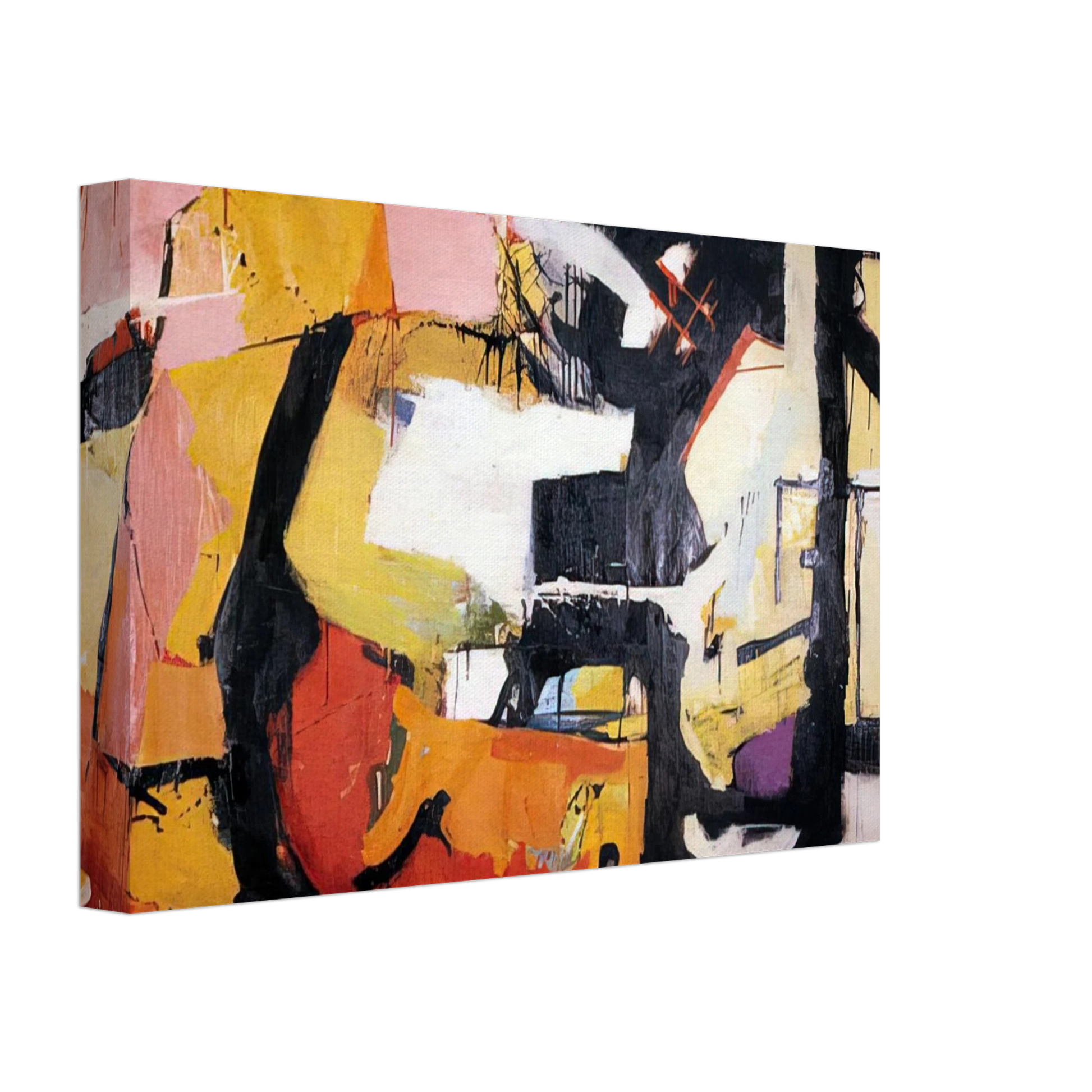 Audrey Flack - ABSTRACT FORCE HOMAGE TO FRANZ KLINE 1952 Canvas - 70x100 cm / 28x40 inches-canvas