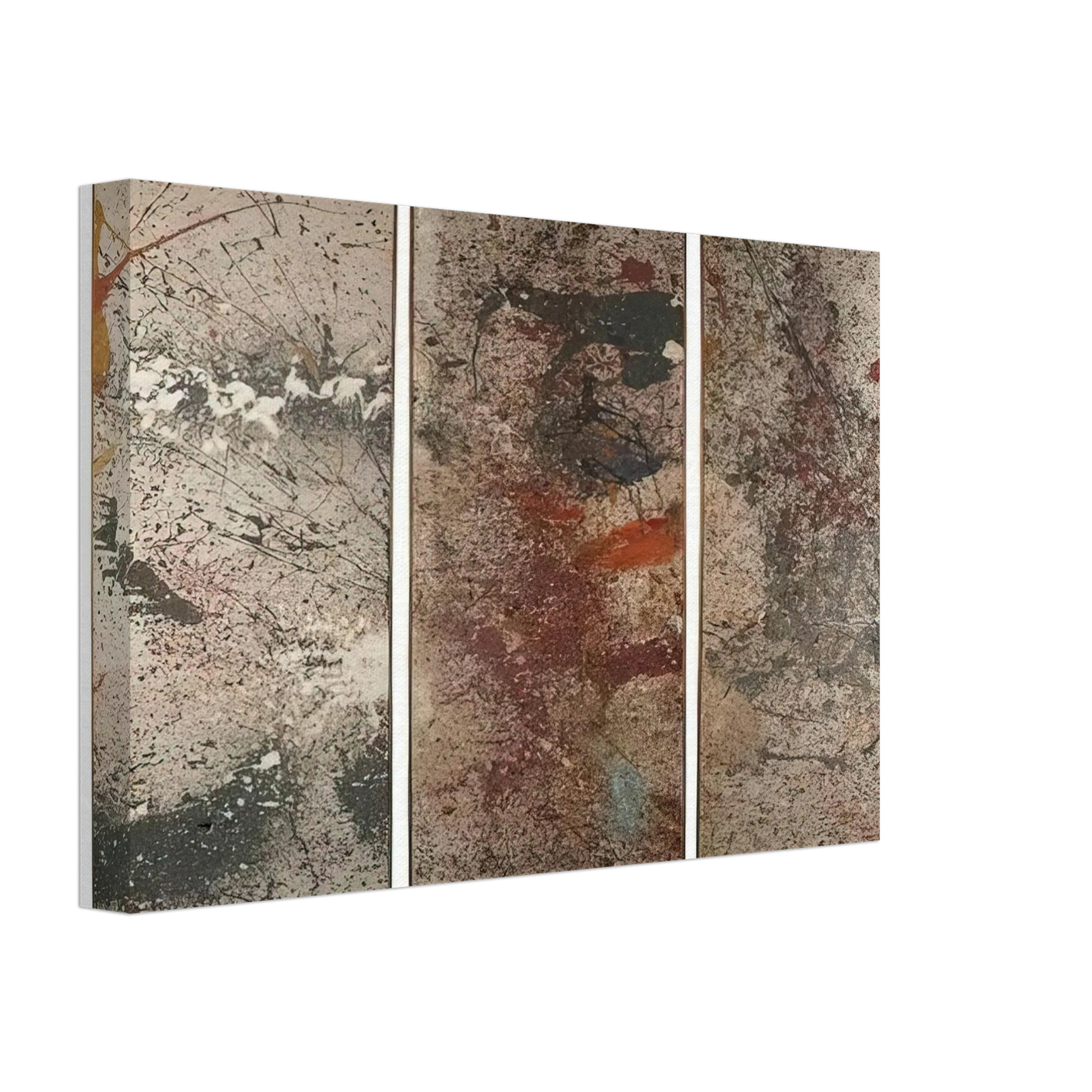 Taro Yamamoto - UNTITLED TRIPTYCH 1961 Canvas - 40x60 cm / 16x24 inches-canvas