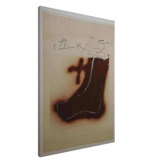 Antoni Tapies - PIED MARRON 1982 Canvas - 20x30 cm / 8x12 inches-canvas