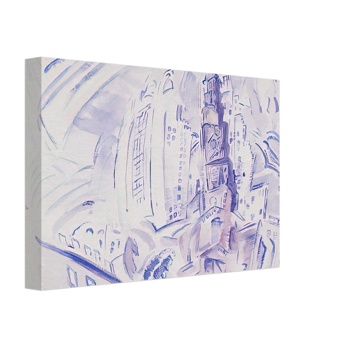 John Marin - St. Paul's, Manhattan - 1914 Canvas - 70x100 cm / 28x40 inches-canvas