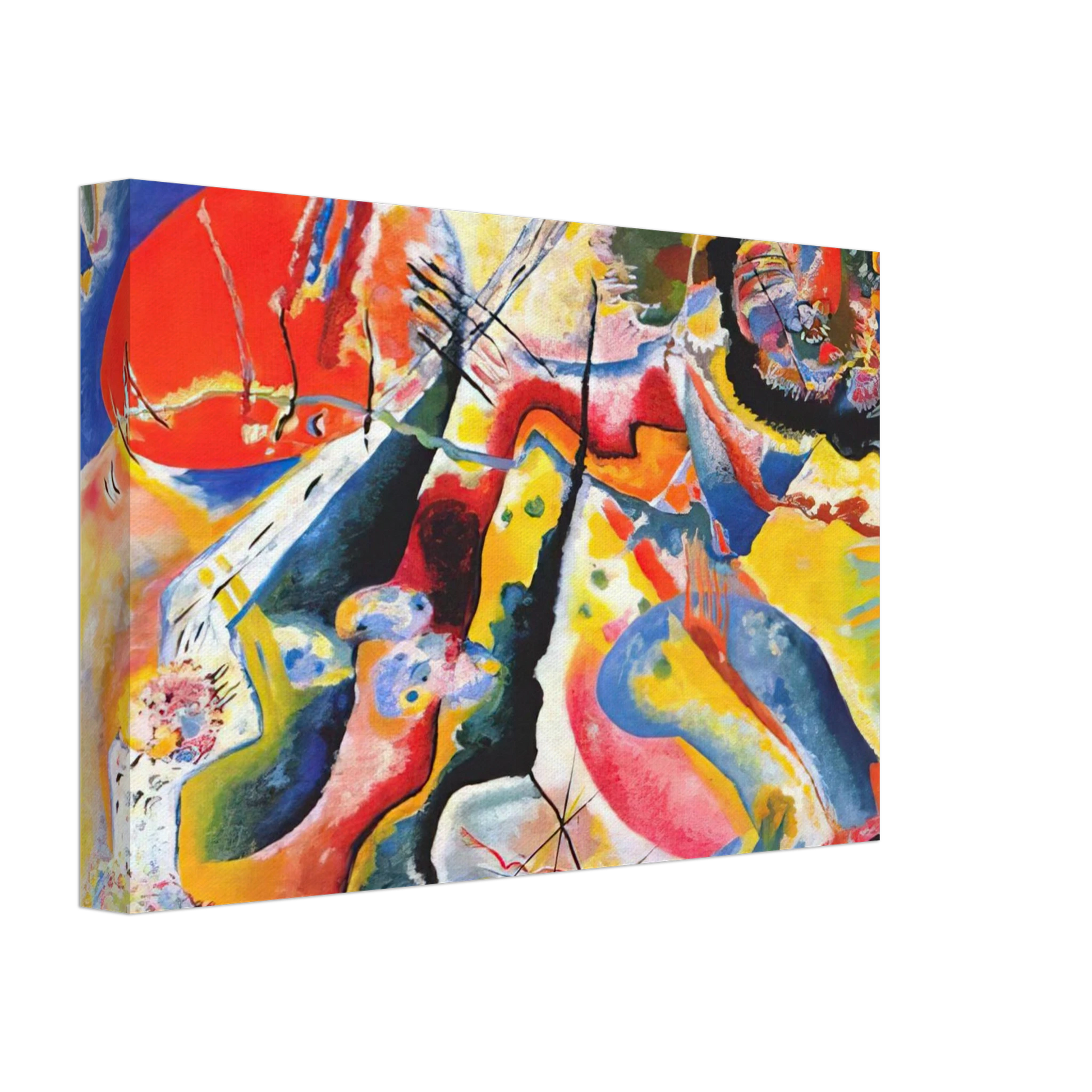 Wassily Kandinsky - PAINTING WITH RED SPOT 1914 Canvas - 70x100 cm / 28x40 inches-canvas