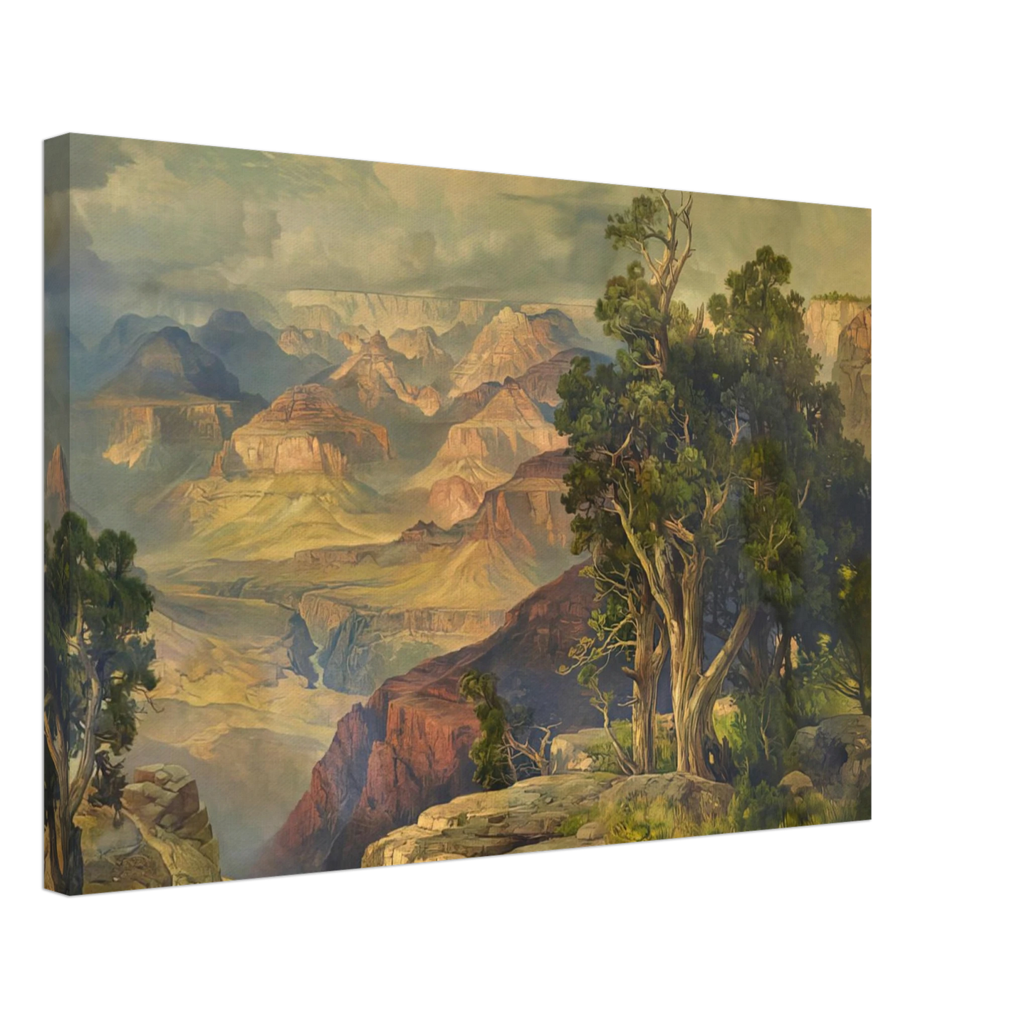 Thomas Moran - Grand Canyon from Hermit Rim Road Canvas - 70x100 cm / 28x40 inches-canvas