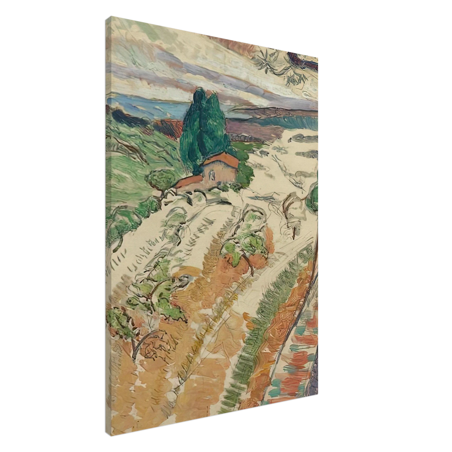 Henri Matisse - PAYSAGE ST TROPEZ 1904 Canvas - 20x30 cm / 8x12 inches-canvas