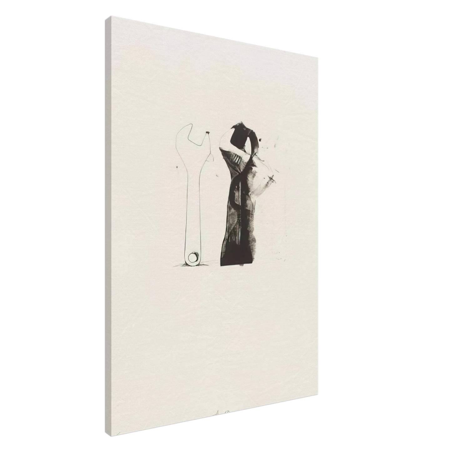 Jim Dine - UNTITLED FROM TEN WINTER TOOLS 1973 5 Canvas - 20x30 cm / 8x12 inches-canvas