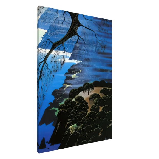 Eyvind Earle - Mystical Coastline Canvas - 20x30 cm / 8x12 inches-canvas