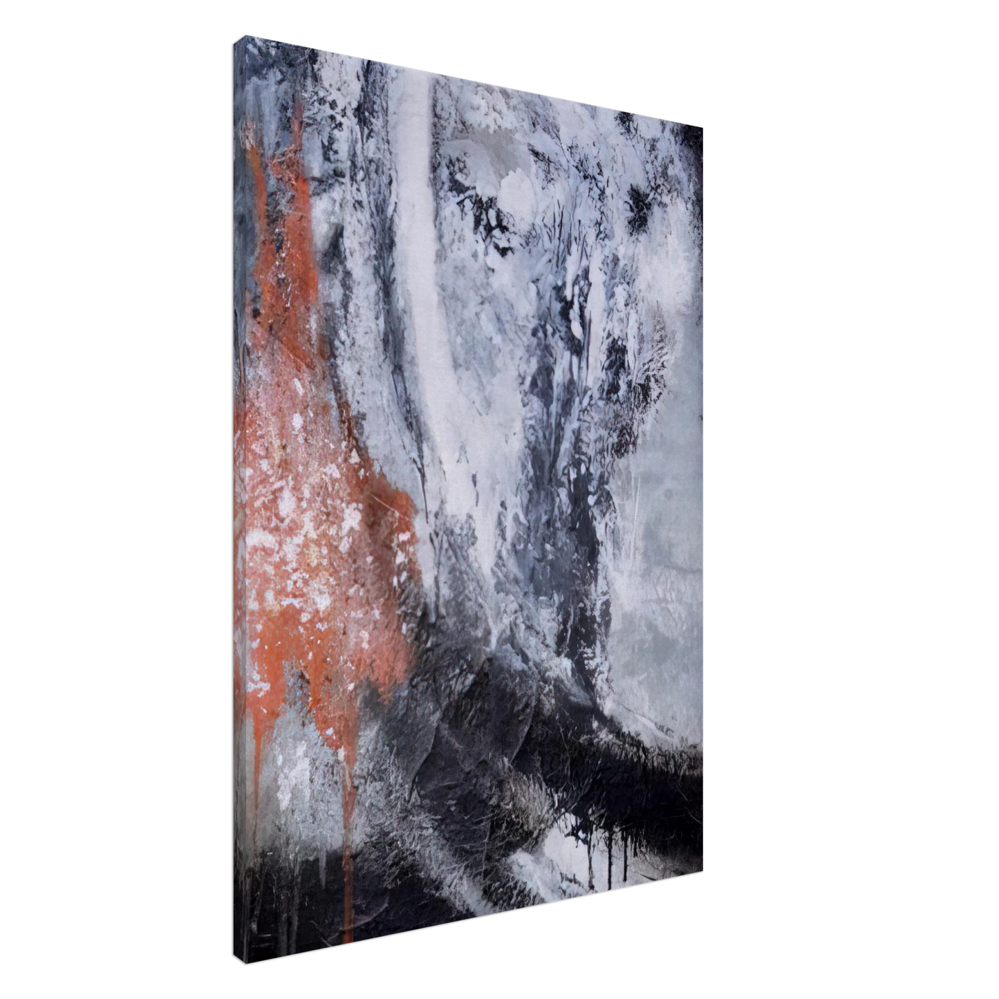 Jiro Yoshihara - Untitled - Tachisme Canvas - 20x30 cm / 8x12 inches-canvas