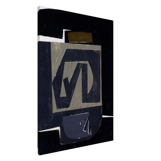 Will Barnet - Big Grey - 1962 United States Canvas - 20x30 cm / 8x12 inches-canvas