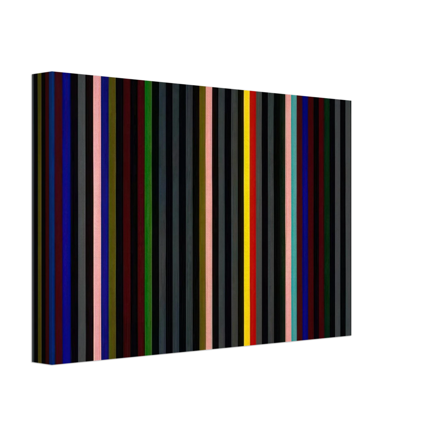 Gene Davis - Black Grey Beat - 1964 Canvas - 70x100 cm / 28x40 inches-canvas