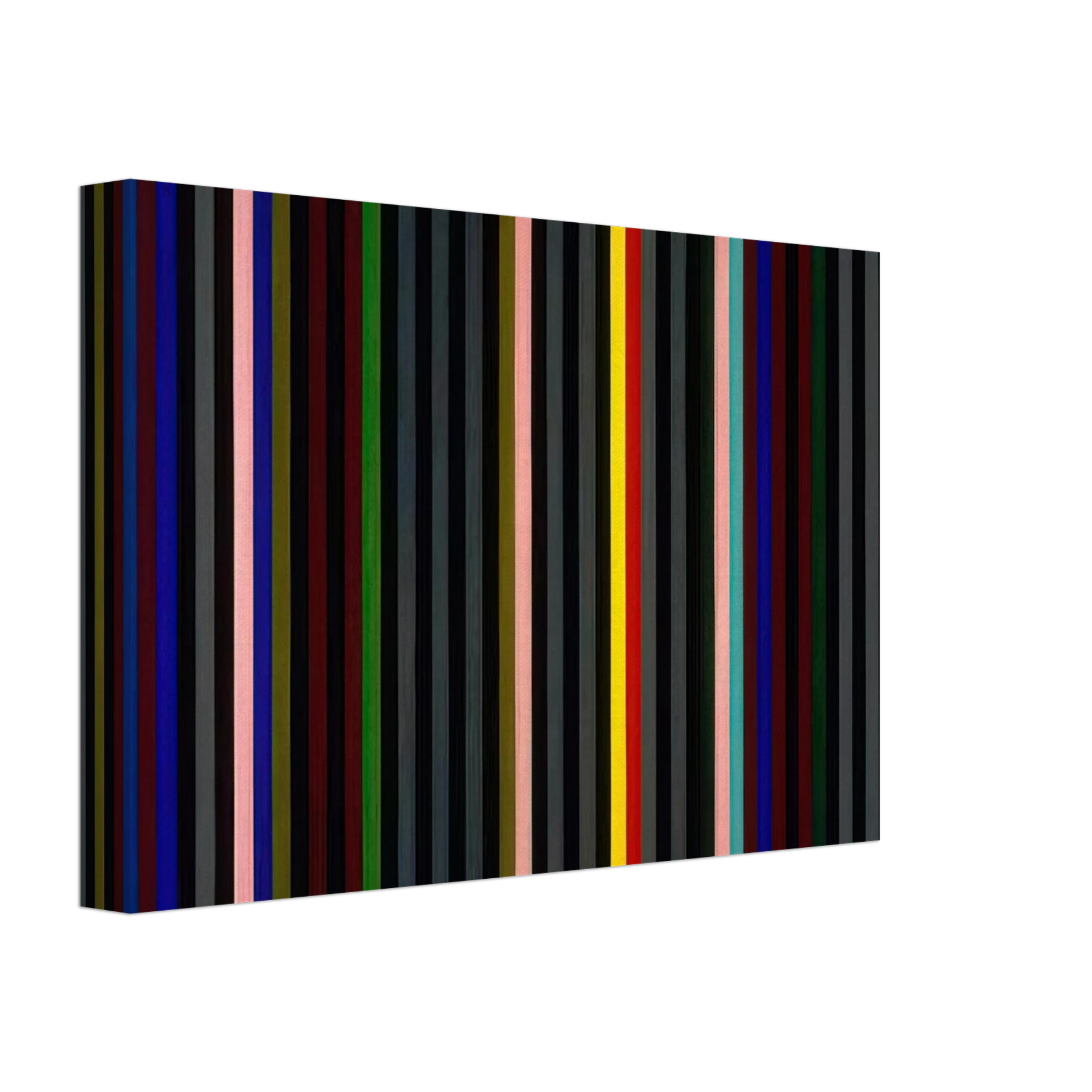 Gene Davis - Black Grey Beat - 1964 Canvas - 70x100 cm / 28x40 inches-canvas