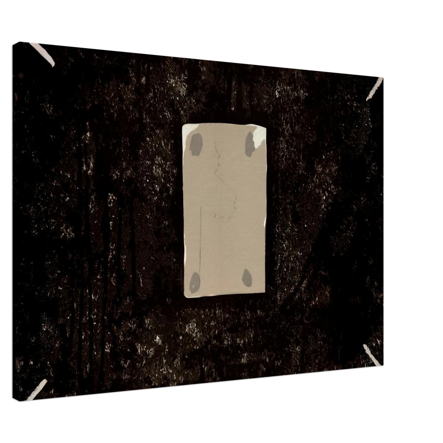 Antoni Tapies - COMPOSITION IN BLACK 3 GRAYS AND BLUISH 1968 Canvas - 20x30 cm / 8x12 inches-canvas