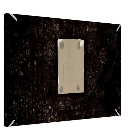 Antoni Tapies - COMPOSITION IN BLACK 3 GRAYS AND BLUISH 1968 Canvas - 20x30 cm / 8x12 inches-canvas