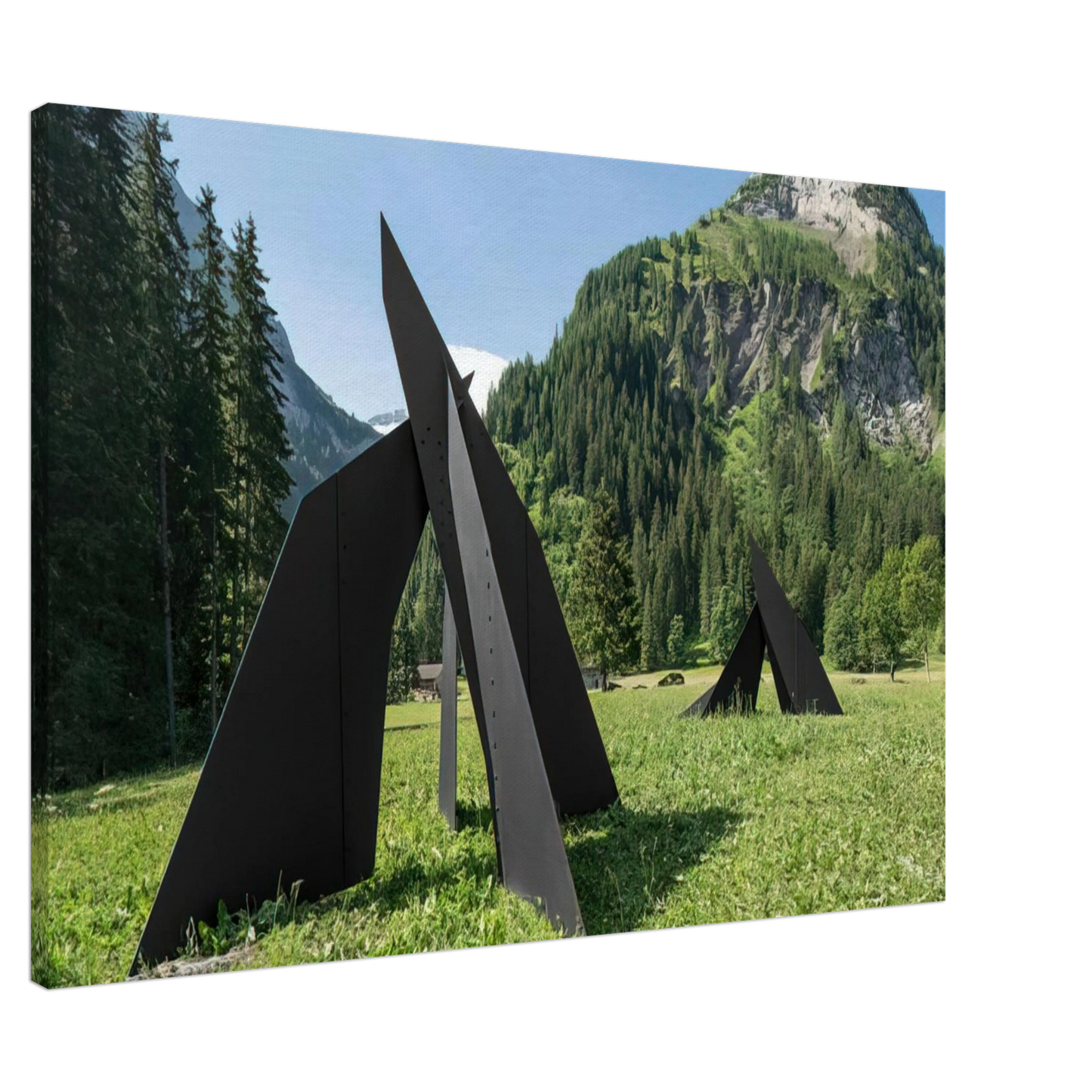 Alexander Calder - FOUR PLANES ESCARPE 1967 Canvas - 20x30 cm / 8x12 inches-canvas