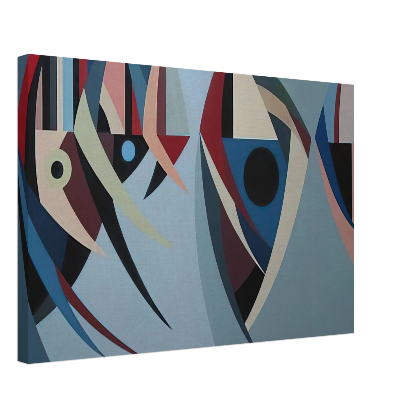 Karl Benjamin - Untitled - 1956 Canvas - 40x60 cm / 16x24 inches-canvas