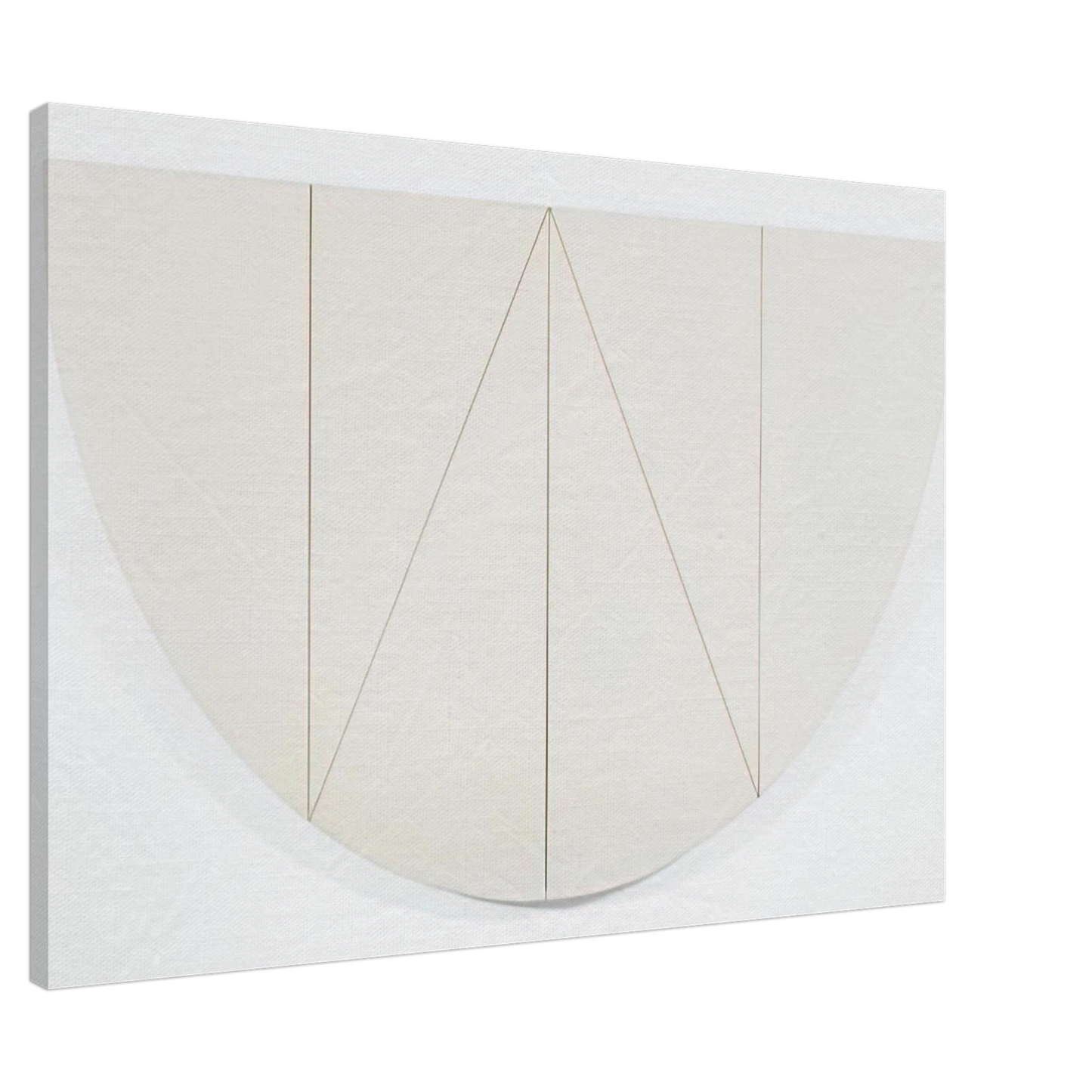 Robert Mangold - 1 2 MANILLA CURVED AREA 1967 Canvas - 20x30 cm / 8x12 inches-canvas