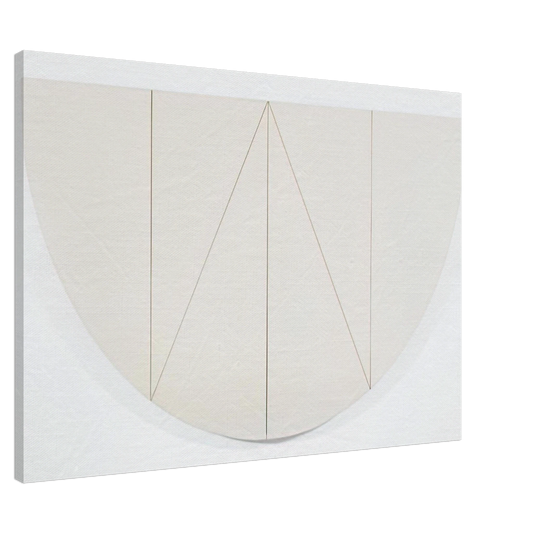 Robert Mangold - 1 2 MANILLA CURVED AREA 1967 Canvas - 20x30 cm / 8x12 inches-canvas
