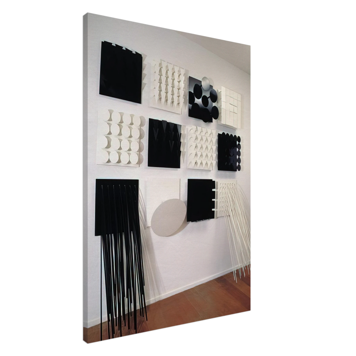 Lygia Pape - Amazonia Black and white - Neo-Concretism Canvas - 20x30 cm / 8x12 inches-canvas