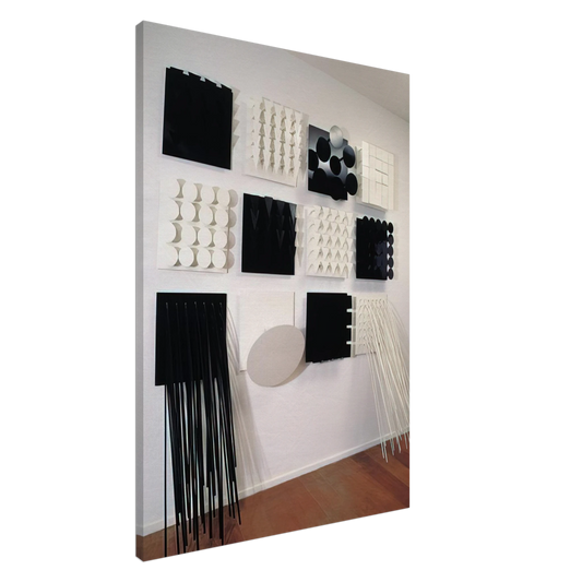Lygia Pape - Amazonia Black and white - Neo-Concretism Canvas - 20x30 cm / 8x12 inches-canvas