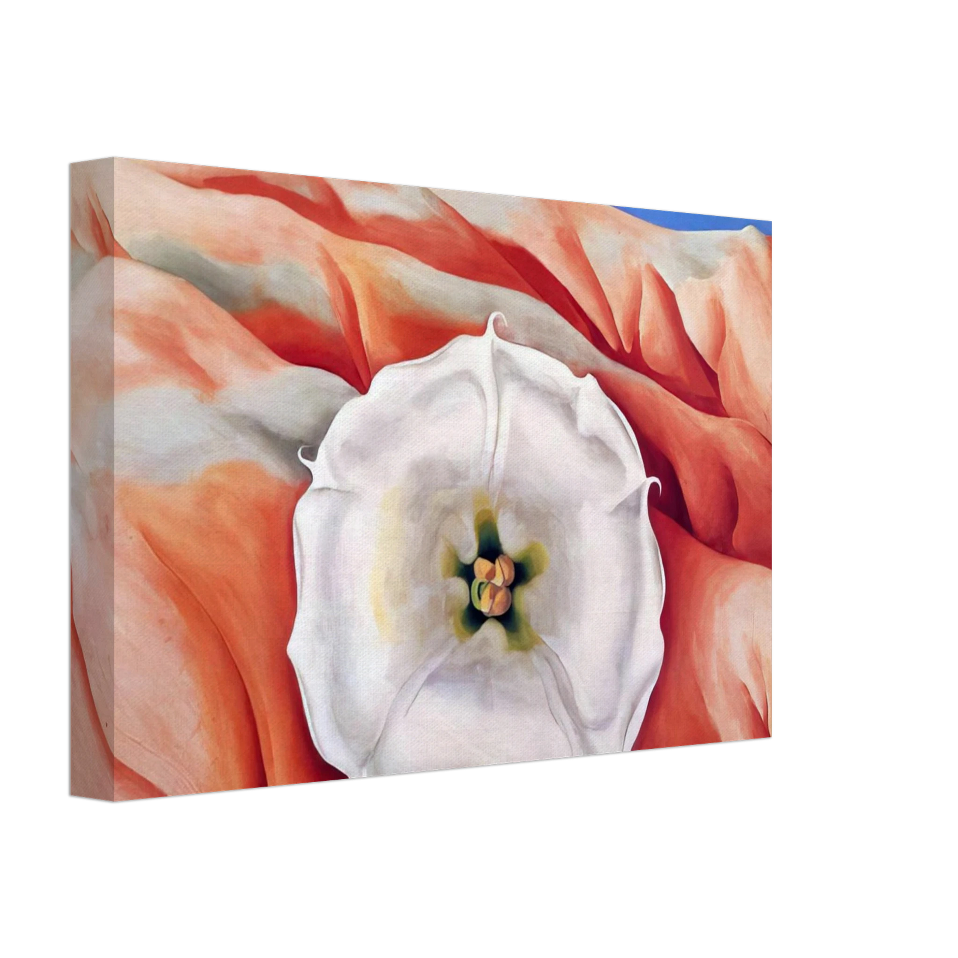 Georgia O'Keeffe - Red hills and white flower II Canvas - 40x60 cm / 16x24 inches-canvas