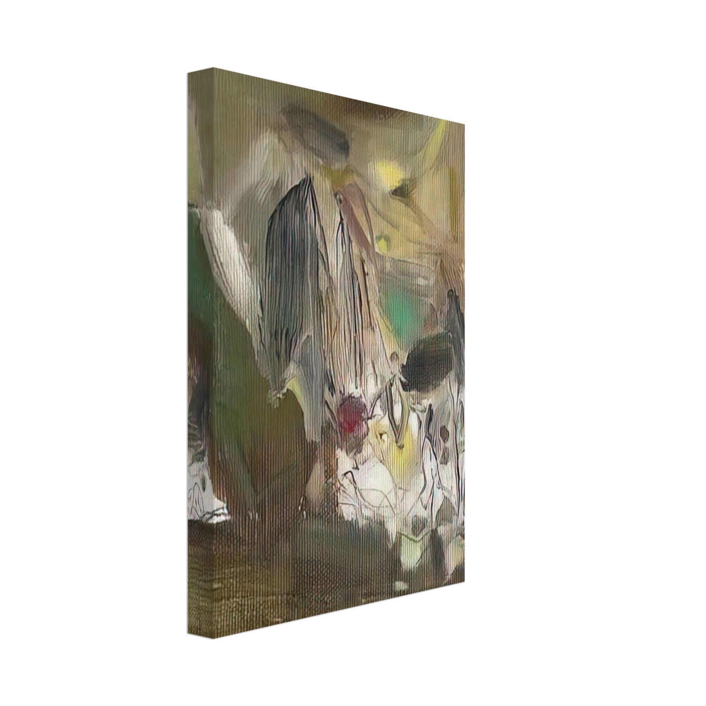 Chu teh Chun - COMPOSITION 1977 Canvas - 40x60 cm / 16x24 inches-canvas