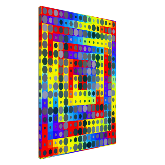 Victor Vasarely - Orion Gris - 1969 Canvas - 20x30 cm / 8x12 inches-canvas