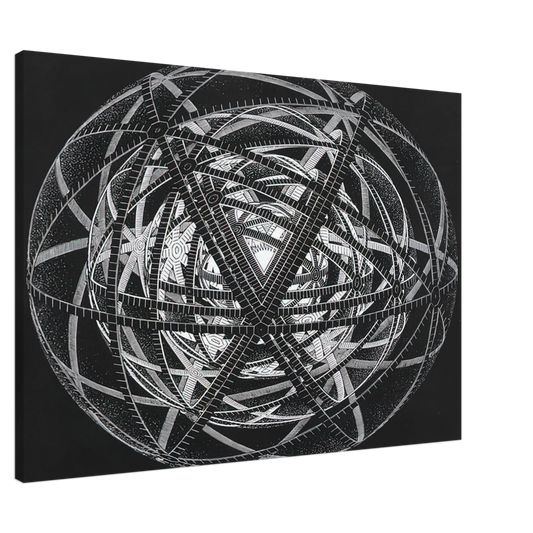 MC Escher - CONCENTRIC RINDS Canvas - 20x30 cm / 8x12 inches-canvas