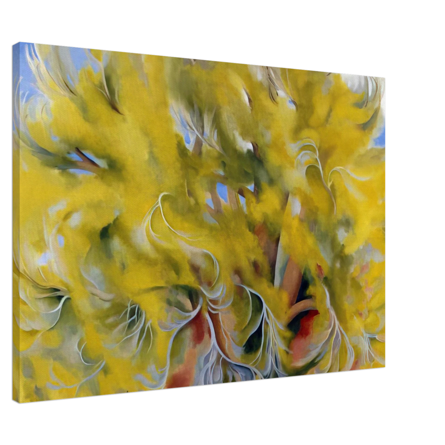 Georgia O'Keeffe - Cottonwood Tree in Spring Canvas - 20x30 cm / 8x12 inches-canvas