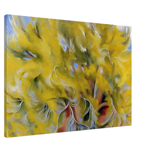Georgia O'Keeffe - Cottonwood Tree in Spring Canvas - 20x30 cm / 8x12 inches-canvas