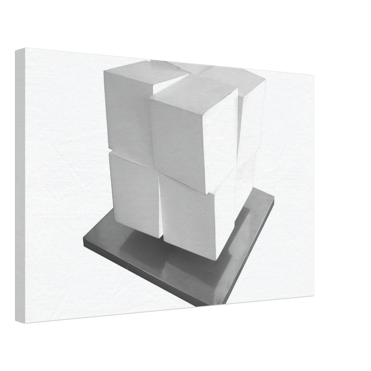 Jeremy Moon - Split Cube - 1962 Canvas - 40x60 cm / 16x24 inches-canvas