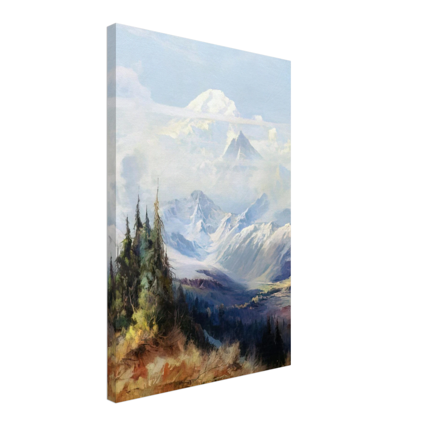 Sydney Laurence - Mount McKinley in Mist - Romanticism Canvas - 70x100 cm / 28x40 inches-canvas