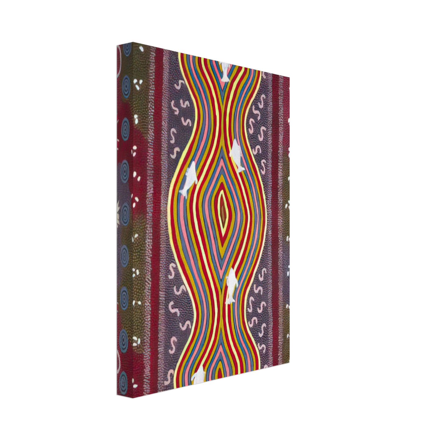 Clifford Possum Tjapaltjarri - Fish and Honey Dreaming - Native Art Canvas - 40x60 cm / 16x24 inches-canvas
