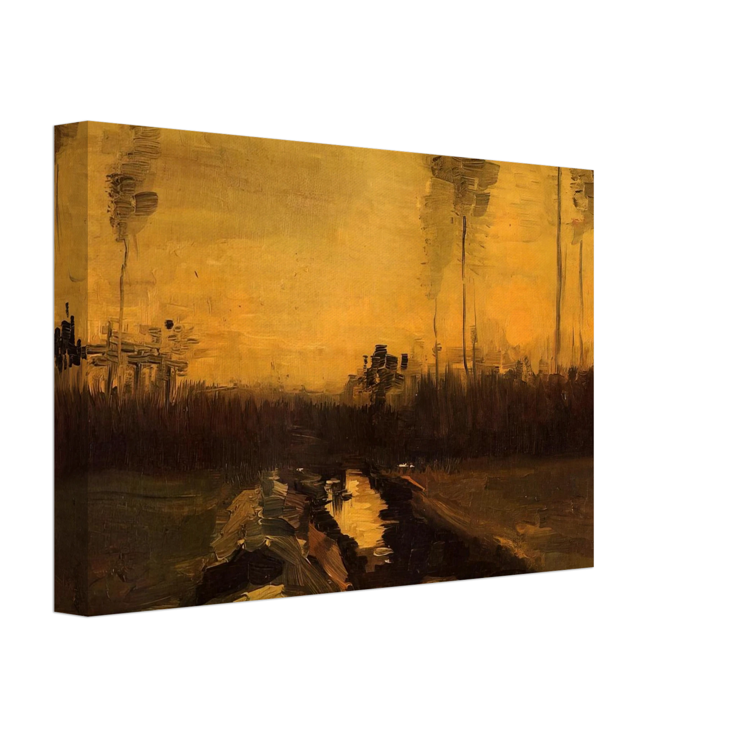 Vincent van Gogh - Landscape at Dusk Canvas - 70x100 cm / 28x40 inches-canvas